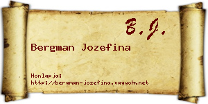 Bergman Jozefina névjegykártya